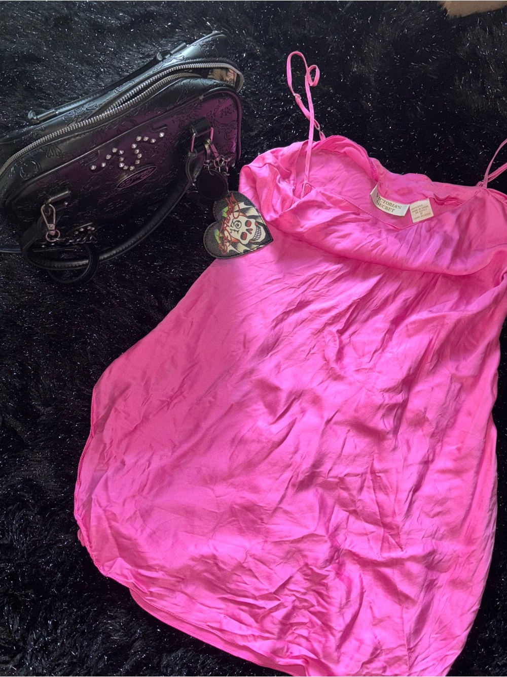 Vtg Victoria’s Secret Gold Label Pink Barbie Slip